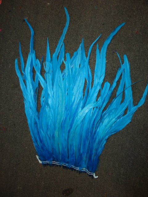 ROOSTER TAIL COQUE FEATHERS 16-18" BLUE TURQUOISE